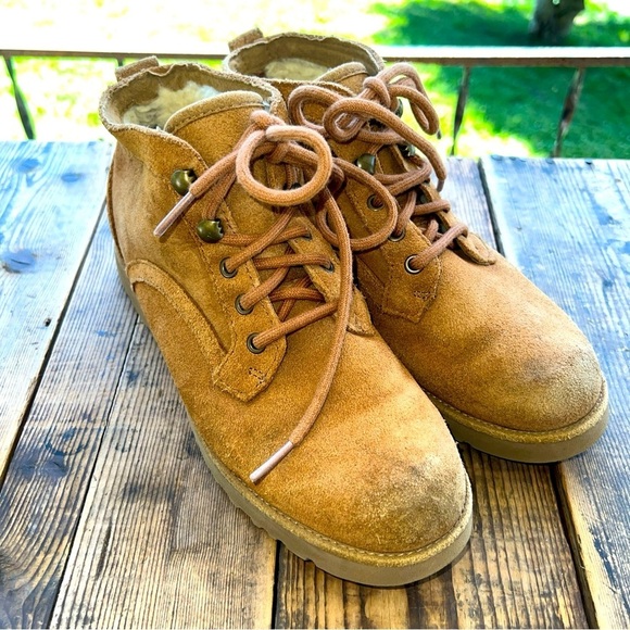 UGG Bethany Shearling Boot Tan 1012532 Womens Sz 6 - Picture 1 of 10